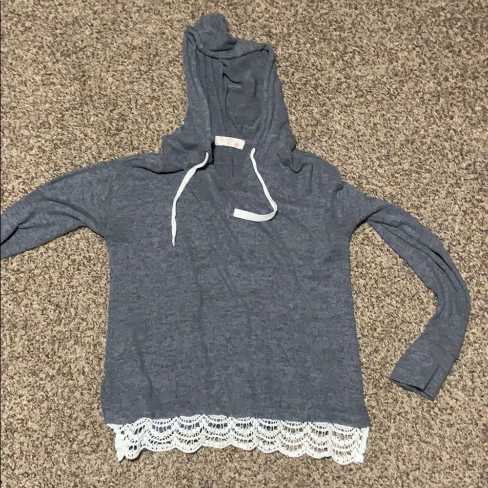Pink and Dark Grey Lite Weight Hoodie